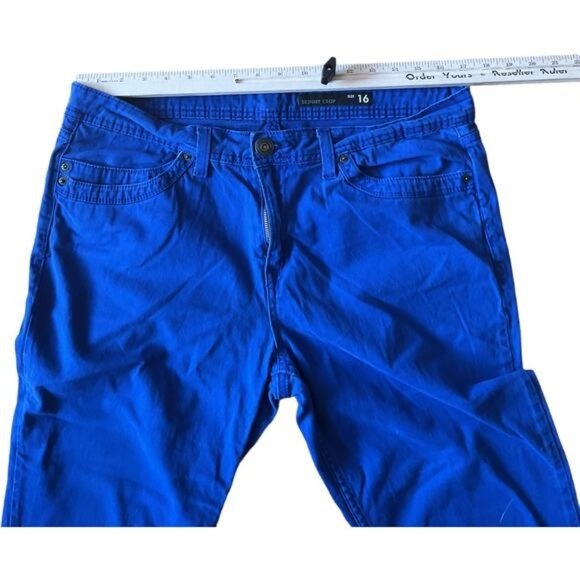 Jordache Blue Capri Skinny Crop Size 16 Pants - Picture 2 of 7